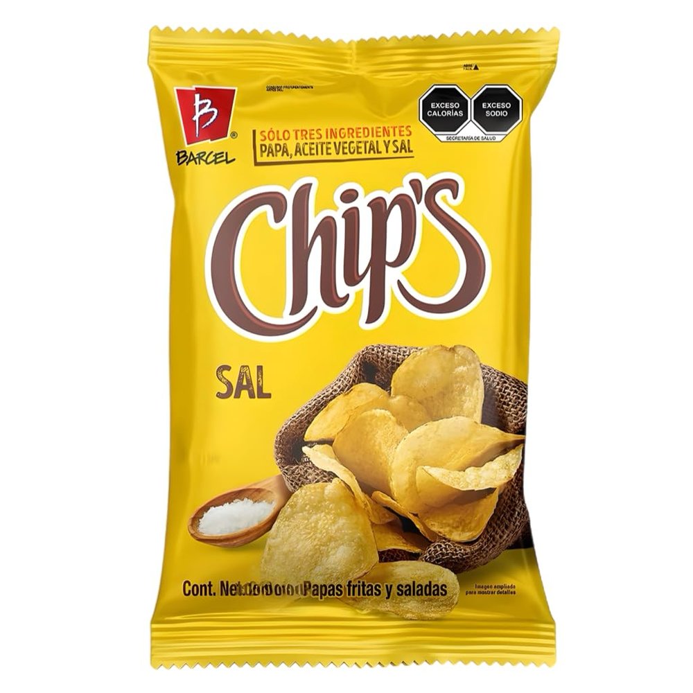 Chips Sal 60g Box W/5 Bags Papas Snack Mexican Chips