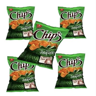Chips Jalapeo 60g Box W/5 Bags Papas Snack Mexican