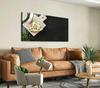 XidexFara Canvas Wall Art for Living Room Bedroom Delicious sandwich cream cheese and black table flat lay Space Big Large Wall Art Decor Framed Painting Wall Pictures Prints Artwork Office, Mulit6 view 3