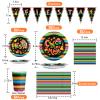 202 Cinco De Mayo Party Decorations Serve50, Fiesta Mexican Party Supplies Tablecloth Banner Disposable Paper Plates Cocktail Napkins Cups for Let's Fiesta Taco Tuesday Table Decor Tableware Set view 2
