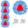 5 Pack Spin Mop Heads Replacement, RinseClean Spin Mop Refill Blue Compatible with O-Ceda 2 Tank System, Microfiber Mop Easy Cleaning Floor Head Mop for Floor Cleaning view 1