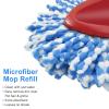 5 Pack Spin Mop Heads Replacement, RinseClean Spin Mop Refill Blue Compatible with O-Ceda 2 Tank System, Microfiber Mop Easy Cleaning Floor Head Mop for Floor Cleaning view 3