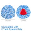 5 Pack Spin Mop Heads Replacement, RinseClean Spin Mop Refill Blue Compatible with O-Ceda 2 Tank System, Microfiber Mop Easy Cleaning Floor Head Mop for Floor Cleaning view 4