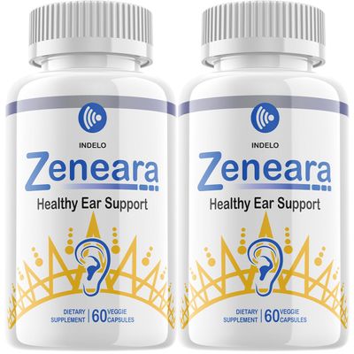 Zeneara Healthy Ear Support Supplement, Zeneara Ear Ringing Relief, Zeneara Tinnitus Treatment, Maximum Strength Zeneara Capsules, Zeneara for Hearing Support Reviews (2 Pack - 120 Capsules)
