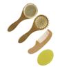Ipetboom Newborn Hair Brush Natural Wool Brush Comb for Boys Shower Essentials Nursery Decor view 1