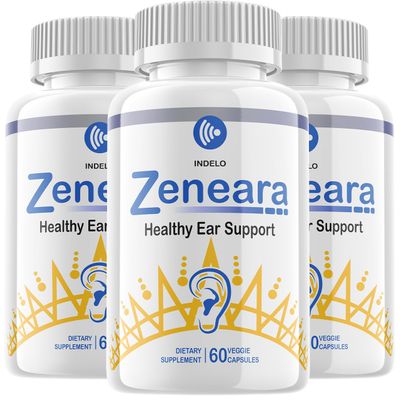 Zeneara Healthy Ear Support Supplement, Zeneara Ear Ringing Relief, Zeneara Tinnitus Treatment, Maximum Strength Zeneara Capsules, Zeneara for Hearing Support Reviews (3 Pack - 180 Capsules)