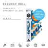 Honeybee Beeswax Wraps - Blue Leaf Pattern Beeswax Roll -Certified Organic Cotton Beeswax Wrap - Reusable Beeswax Wraps for Food - Plastic Wrap & Sandwich Bags Alternative - 40 x 13 view 2