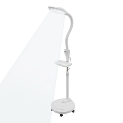 16X Magnifying Lamp LED Magnifier Light Glass Height Adjustable Floor Standing Magnifier Lash Lamp with Wheels Rolling Base for Esthetician Beauty Salon 110V