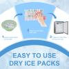Dry Ice Packs for Shipping Frozen Food, No Smoke Effect, Shipping Ice Packs for Cooler/Lunch Box, Shipping Cold Pack Long Lasting, Reusable Gel Ice Freezer Packs for Cooler, Flexible, 5 Sheets-60Cell view 4
