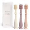 Moonkie Baby Tongue Cleaner, Toddler Toothbrush, Baby Oral Cleaner Newborn Kit for 3 Months+, 3 Pcs (Blush/Pale Mauve/Ivory) view 1