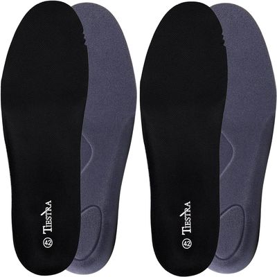 2 Pair-Insoles for Mens Memory Foam Shoe Inserts,Replacement Insoles for Work Boot Running Shoes-Shock Absorption and Cushion for Feet Relief,Comfort Inner Soles for Everyday Use Black 43EU/US10