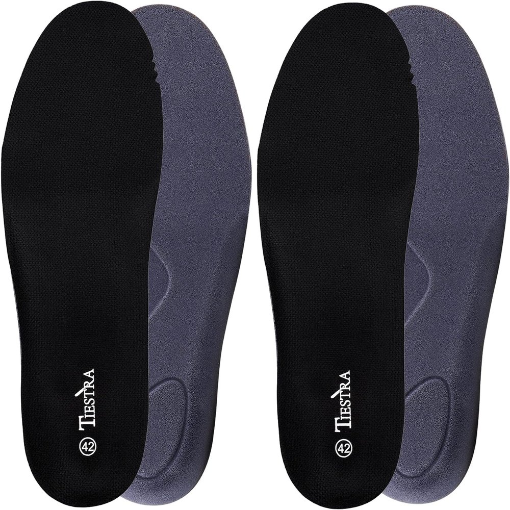 2 Pair-Insoles for Mens Memory Foam Shoe Inserts,Replacement Insoles for Work Boot Running Shoes-Shock Absorption and Cushion for Feet Relief,Comfort Inner Soles for Everyday Use Black 43EU/US10