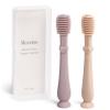 Moonkie Baby Tongue Cleaner, Toddler Toothbrush, Baby Oral Cleaner Newborn Kit for 3 Months+, 2 Pcs (Blush/Pale Mauve) view 1