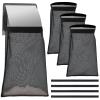 4 Pcs Quality Mesh Cloth Dryer Vent Lint Catcher Bag with Adhesive Stripe, Multi-Purpose Wear Resistance Reusable Dust Filter Bag, Easy Installation Dust Traps for Outdoor Dryer Vents view 1
