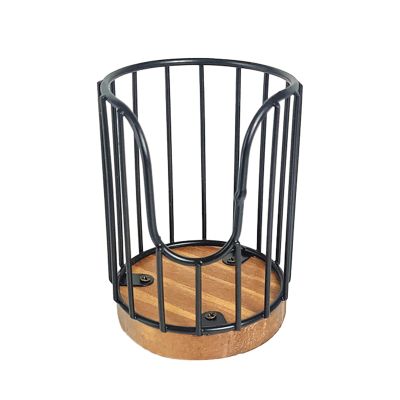  Coffee Filter Holder Basket Coffee Pod Holder Case Metal Organization Coffee Filter Storage Rack Container for Office Counter, 7.3cmx10cm, Black