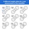 50PCS Replacement Elastic Straps for Anti-snoring Appliance 100% Latex Free (Blue, 18mm) view 2