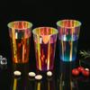 AimFun 25 Iridescent Plastic Cups Holographic Clear Party Cups 16oz Rainbow Disposable Cups for Bachelorette Birthday Wedding Mermaid Party Beverage Drinkware Supplies (25, 16oz) view 3