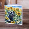 Caroline's Treasures Giant Schnauzer in Sunflowers Greeting Cards Pack of 8 Blank Cards with Envelopes Whimsical A7 Size 5x7 Blank Note Cards view 2
