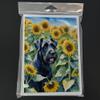 Caroline's Treasures Giant Schnauzer in Sunflowers Greeting Cards Pack of 8 Blank Cards with Envelopes Whimsical A7 Size 5x7 Blank Note Cards view 3
