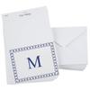 Fox Valley Traders Custom Single Initial Notecards with Border, Set of 20 view 1