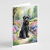 Caroline's Treasures Bouvier des Flandres Spring Path Greeting Cards Pack of 8 Blank Cards with Envelopes Whimsical A7 Size 5x7 Blank Note Cards view 1