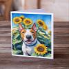 Caroline's Treasures English Bull Terrier in Sunflowers Greeting Cards Pack of 8 Blank Cards with Envelopes Whimsical A7 Size 5x7 Blank Note Cards view 2