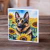 Caroline's Treasures German Shepherd in Sunflowers Greeting Cards Pack of 8 Blank Cards with Envelopes Whimsical A7 Size 5x7 Blank Note Cards view 2