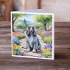 Caroline's Treasures Afghan Hound Spring Garden Greeting Cards Pack of 8 Blank Cards with Envelopes Whimsical A7 Size 5x7 Blank Note Cards view 2
