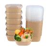JAYEEY 25 oz Disposable Kraft paper bowls with lids, Food containers Soup Bowls Party Supplies Treat Bowls 50 Pack view 1