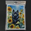 Caroline's Treasures Schipperke in Sunflowers Greeting Cards Pack of 8 Blank Cards with Envelopes Whimsical A7 Size 5x7 Blank Note Cards view 3