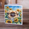 Caroline's Treasures Pekingese in Sunflowers Greeting Cards Pack of 8 Blank Cards with Envelopes Whimsical A7 Size 5x7 Blank Note Cards view 2