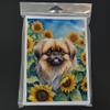 Caroline's Treasures Pekingese in Sunflowers Greeting Cards Pack of 8 Blank Cards with Envelopes Whimsical A7 Size 5x7 Blank Note Cards view 3