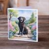 Caroline's Treasures Curly-Coated Retriever Spring Path Greeting Cards Pack of 8 Blank Cards with Envelopes Whimsical A7 Size 5x7 Blank Note Cards view 2