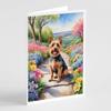 Caroline's Treasures Australian Terrier Spring Garden Greeting Cards Pack of 8 Blank Cards with Envelopes Whimsical A7 Size 5x7 Blank Note Cards view 1