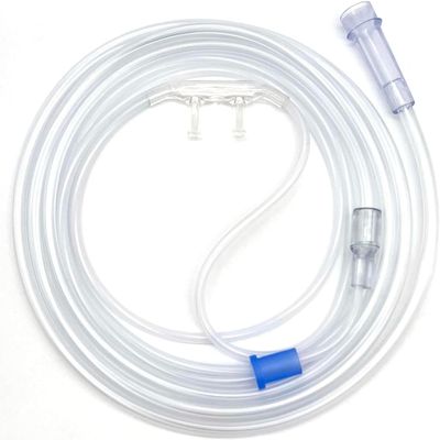 ResOne 7Ft Soft Adult Oxygen Nasal Cannula 1-Pack - Curved Prongs, Crush-Resistant Tubing - Nasal Tubes, Oxygen Concentrator Supplies - Soft Curved Nose Piece, Standard Size, Standard Flow 6 LPM