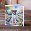 Caroline's Treasures Boxer Spring Path Greeting Cards Pack of 8 Blank Cards with Envelopes Whimsical A7 Size 5x7 Blank Note Cards view 2