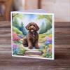 Caroline's Treasures Labradoodle Spring Path Greeting Cards Pack of 8 Blank Cards with Envelopes Whimsical A7 Size 5x7 Blank Note Cards view 2