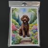 Caroline's Treasures Labradoodle Spring Path Greeting Cards Pack of 8 Blank Cards with Envelopes Whimsical A7 Size 5x7 Blank Note Cards view 3