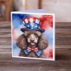 Caroline's Treasures Poodle Patriotic American Greeting Cards Pack of 8 Blank Cards with Envelopes Whimsical A7 Size 5x7 Blank Note Cards view 2