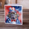 Caroline's Treasures Mastiff Patriotic American Greeting Cards Pack of 8 Blank Cards with Envelopes Whimsical A7 Size 5x7 Blank Note Cards view 2