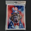 Caroline's Treasures Mastiff Patriotic American Greeting Cards Pack of 8 Blank Cards with Envelopes Whimsical A7 Size 5x7 Blank Note Cards view 3