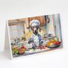 Caroline's Treasures Weimaraner The Chef Greeting Cards Pack of 8 Blank Cards with Envelopes Whimsical A7 Size 5x7 Blank Note Cards view 1