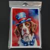 Caroline's Treasures Brittany Spaniel Patriotic American Greeting Cards Pack of 8 Blank Cards with Envelopes Whimsical A7 Size 5x7 Blank Note Cards view 3