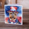 Caroline's Treasures Welsh Terrier Patriotic American Greeting Cards Pack of 8 Blank Cards with Envelopes Whimsical A7 Size 5x7 Blank Note Cards view 2