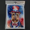 Caroline's Treasures Welsh Terrier Patriotic American Greeting Cards Pack of 8 Blank Cards with Envelopes Whimsical A7 Size 5x7 Blank Note Cards view 3