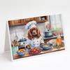 Caroline's Treasures Sussex Spaniel The Chef Greeting Cards Pack of 8 Blank Cards with Envelopes Whimsical A7 Size 5x7 Blank Note Cards view 1