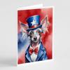 Caroline's Treasures Chinese Crested Patriotic American Greeting Cards Pack of 8 Blank Cards with Envelopes Whimsical A7 Size 5x7 Blank Note Cards view 1