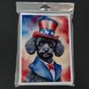 Caroline's Treasures Black Poodle Patriotic American Greeting Cards Pack of 8 Blank Cards with Envelopes Whimsical A7 Size 5x7 Blank Note Cards view 3