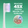 GUM Sonic Powered Toothbrush, Tapered Bristles Clean Below The Gumline, Bundle, White, 1 Handle(1 Count) + 2 Refills 2 Count(Pack of 1) view 3
