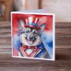 Caroline's Treasures Norwegian Elkhound Patriotic American Greeting Cards Pack of 8 Blank Cards with Envelopes Whimsical A7 Size 5x7 Blank Note Cards view 2